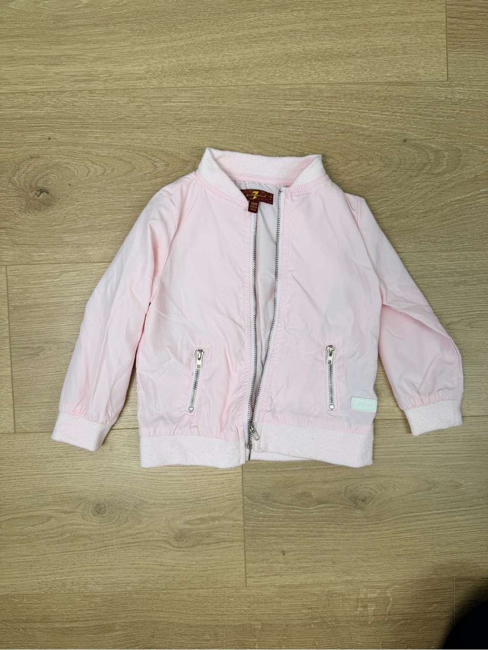 7 For All Mankind Light Pink Kids Bomber Jacket